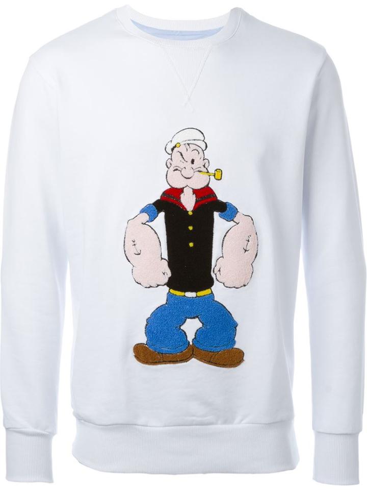 Lc23 Popeye Sweatshirt, Men's, Size: L, White, Cotton