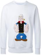 Lc23 Popeye Sweatshirt, Men's, Size: L, White, Cotton