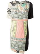 Etro Mixed Print Panelled Dress, Women's, Size: 48, Silk