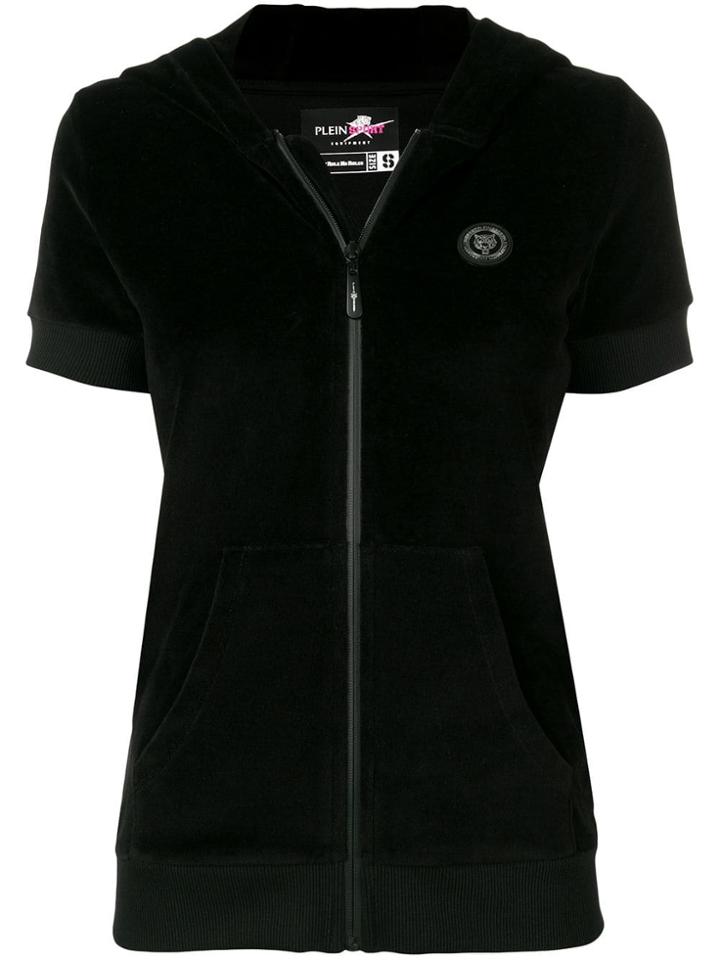 Plein Sport Shortsleeved Hoodie - Black