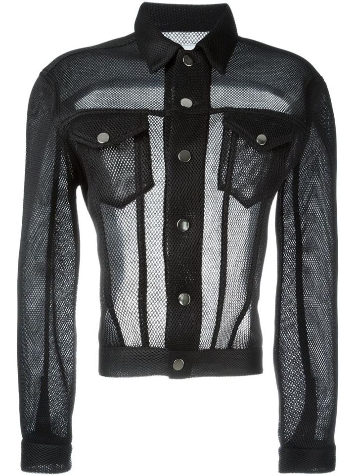 Christopher Shannon Open-back Mesh Jacket, Women's, Size: Small, Black, Polyester