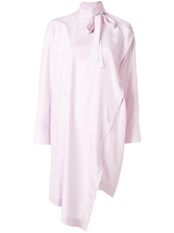Valentino Asymmetric Long Blouse - Pink & Purple