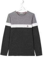 Moncler Kids Striped T-shirt, Boy's, Size: 14 Yrs, Grey
