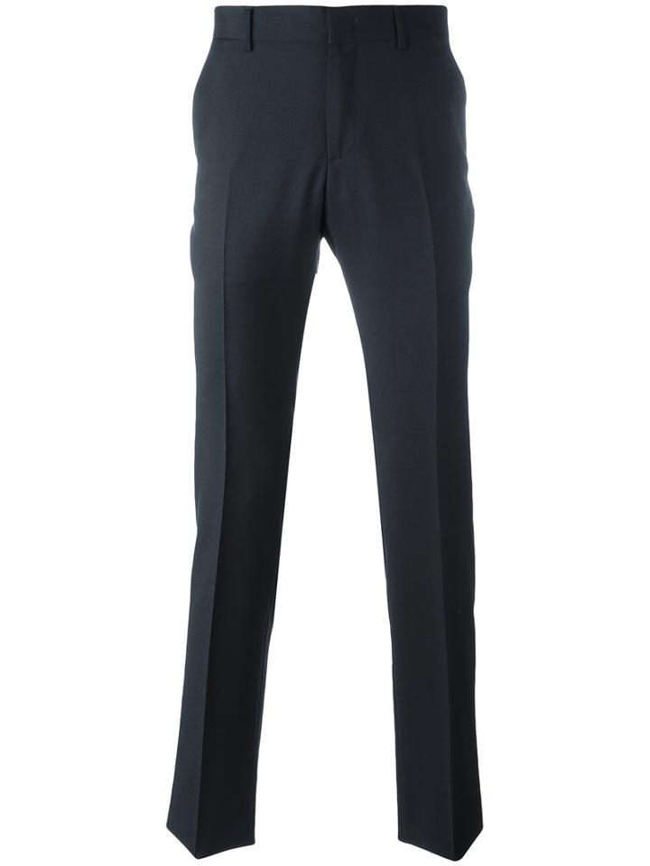 Z Zegna Tailored Trousers, Men's, Size: 52, Blue, Wool/acetate/viscose