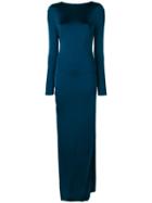 Galvan Corona Backless Long Dress - Blue
