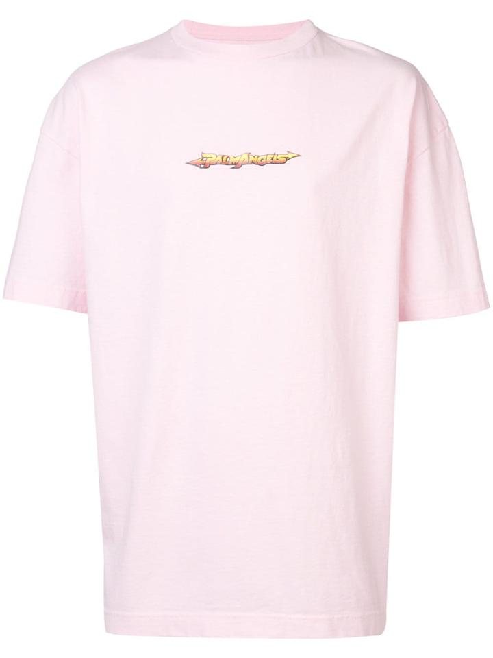 Palm Angels Print T-shirt - Pink & Purple