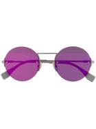 Fendi Eyewear Round Frame Sunglasses - Purple