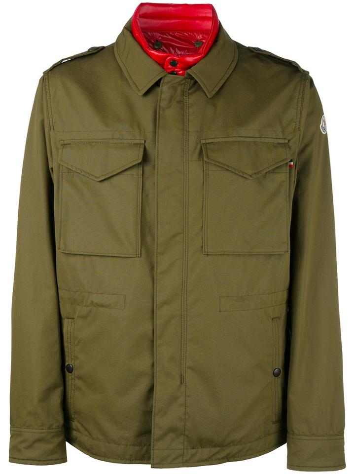Moncler Auguste Field Jacket, Men's, Size: 5, Green, Polyamide/cotton