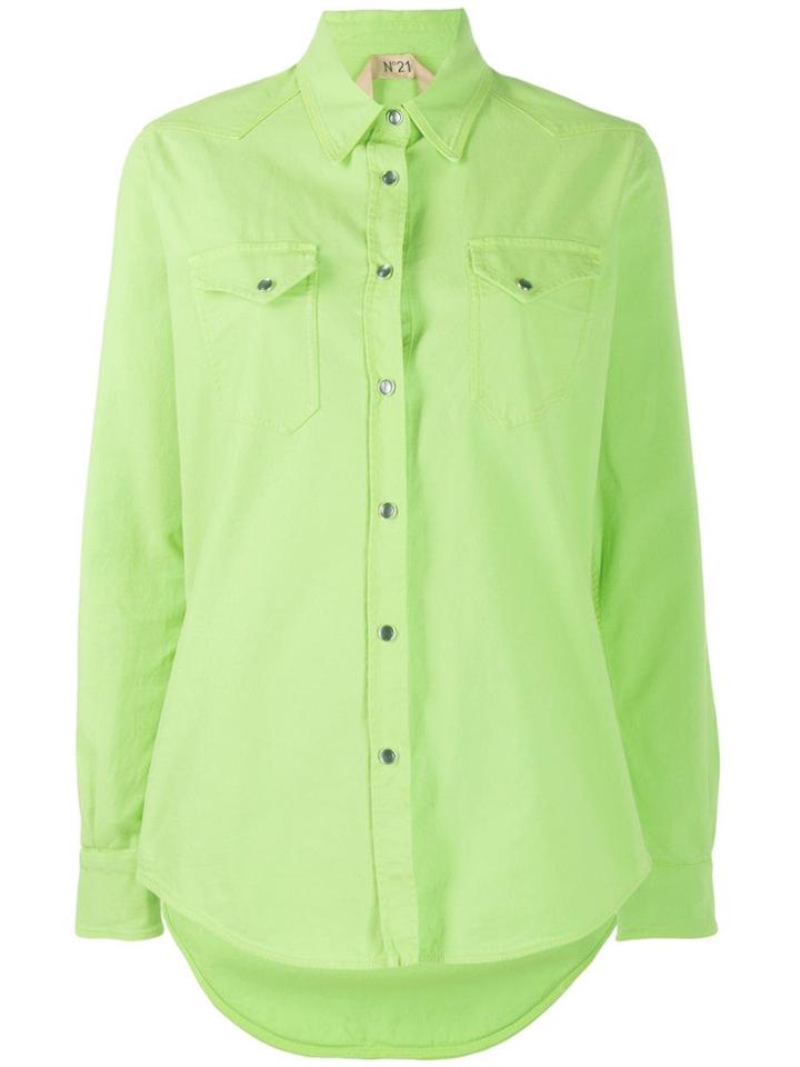 Nº21 Chest Pocket Denim Shirt - Green
