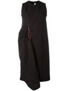 Marni Drawstring Detail Dress, Women's, Size: 42, Black, Cotton/linen/flax