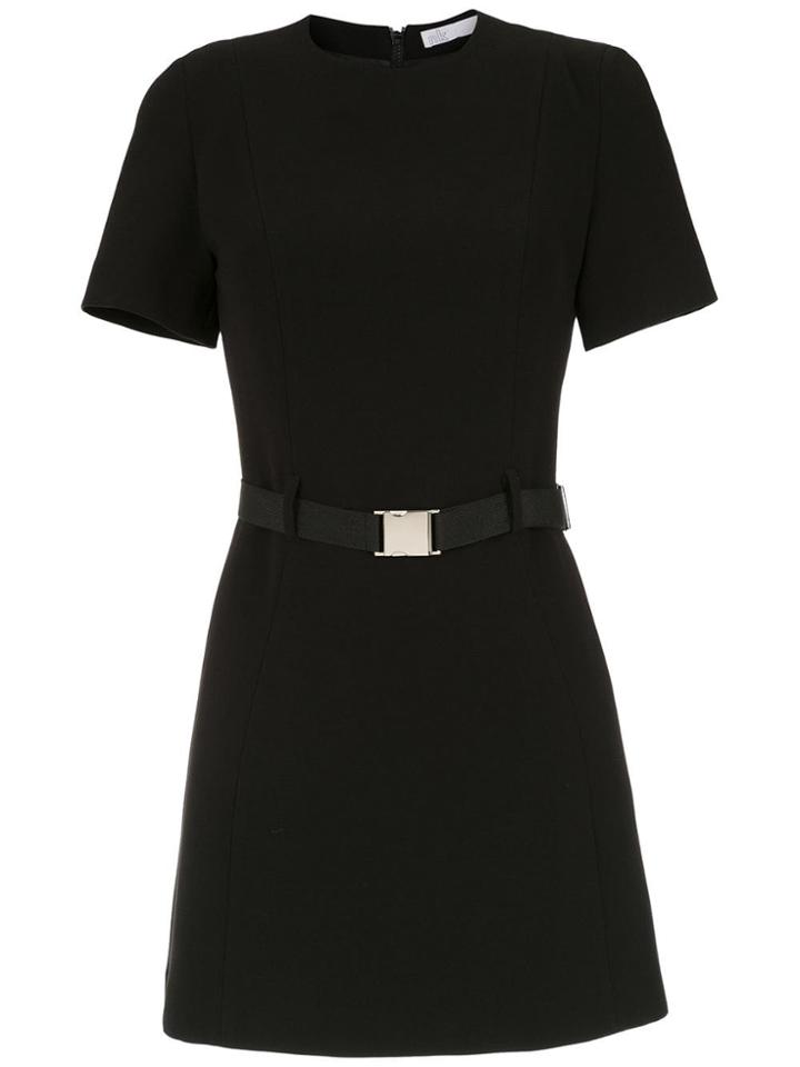 Nk Belted Flared Dress - Black