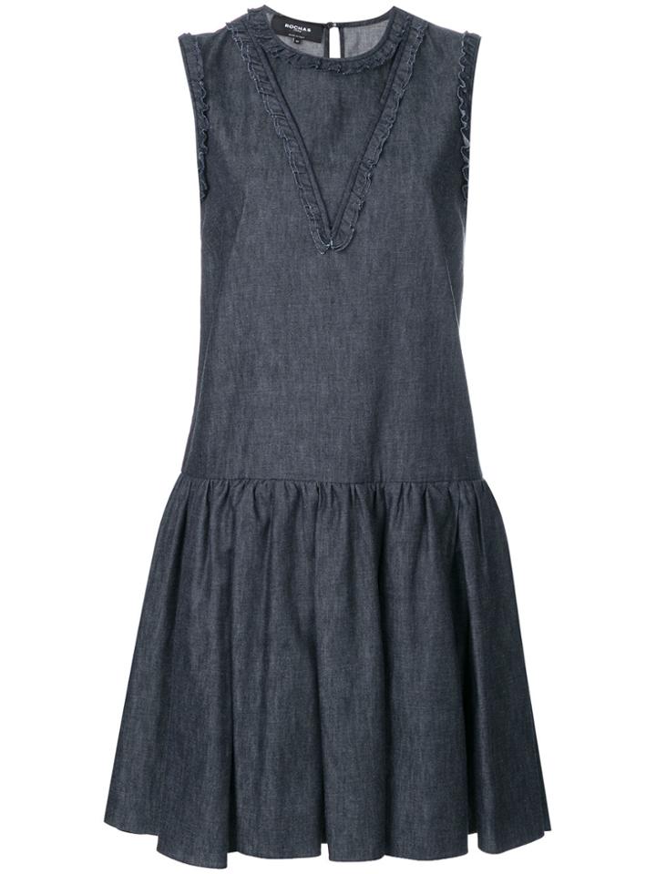 Rochas Denim Pinafore-style Dress - Black