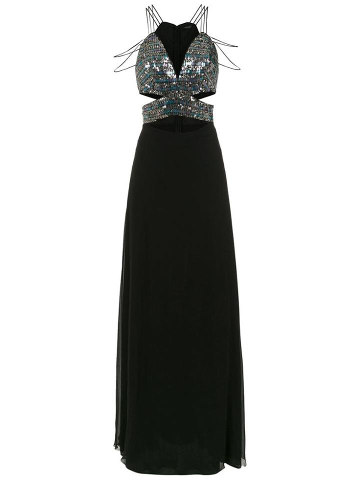 Tufi Duek Embellished Long Dress - Black
