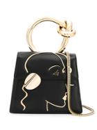 Benedetta Bruzziches Illustrative Face Mini Bag - Black