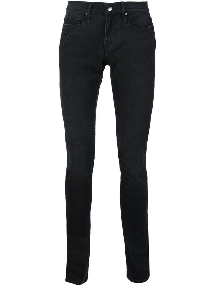 Frame Denim Skinny Jeans, Men's, Size: 33, Black, Cotton/polyester/spandex/elastane