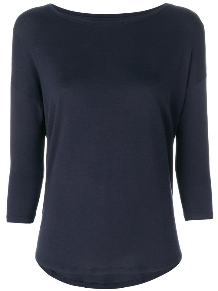 Majestic Filatures Three-quarter Length Sleeves T-shirt - Blue