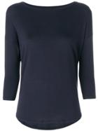 Majestic Filatures Three-quarter Length Sleeves T-shirt - Blue