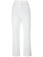 Jil Sander Cropped Tailored Trousers - White