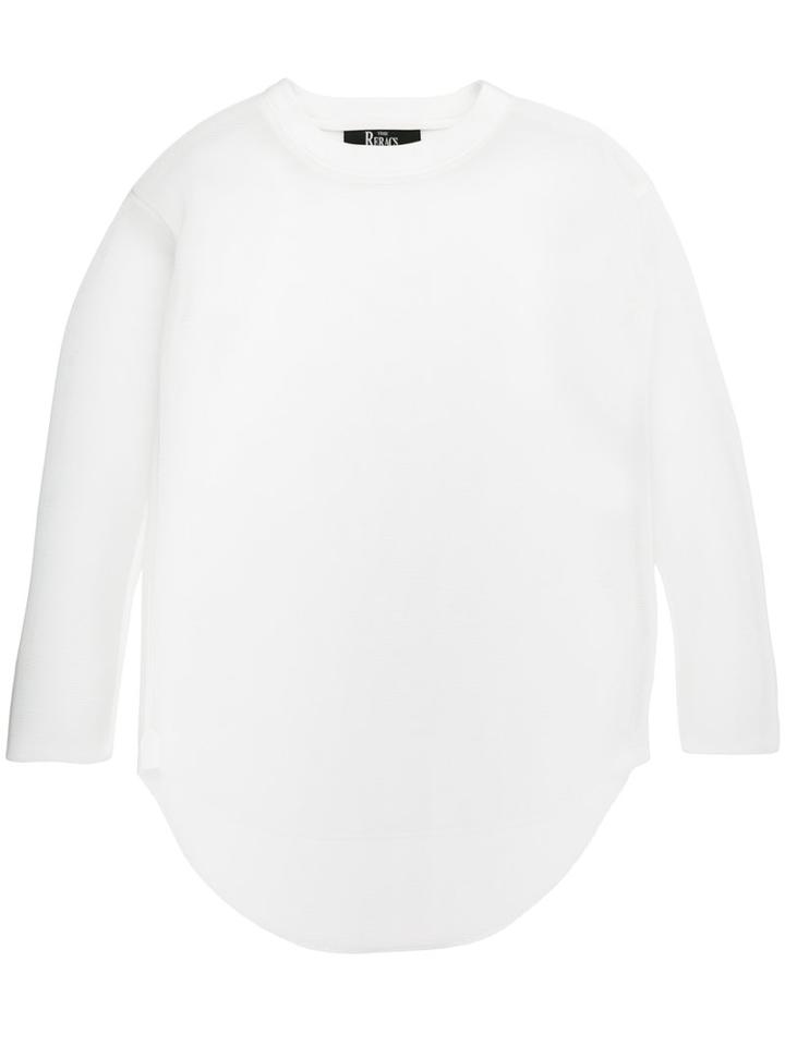 The Reracs - Perforated Long Sleeve Top - Women - Polyester - One Size, White, Polyester