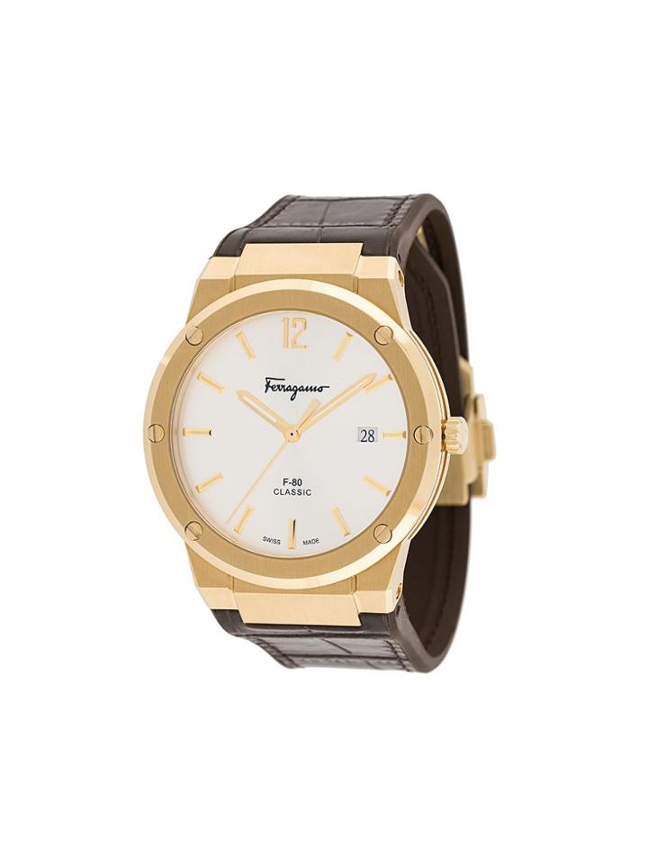 Salvatore Ferragamo Watches F-80 Slim Watch - Brown