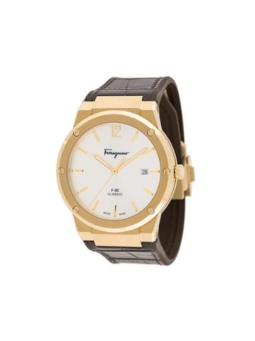 Salvatore Ferragamo Watches F-80 Slim Watch - Brown