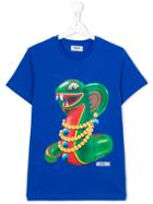 Moschino Kids Snake Print T-shirt - Blue