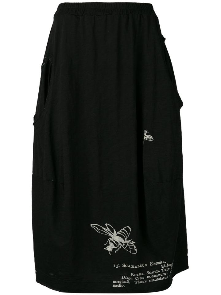Rundholz - Mid-length Animal Printed Skirt - Women - Cotton - M, Women's, Black, Cotton