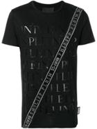 Philipp Plein Crystal Logo Embellished T-shirt - Black