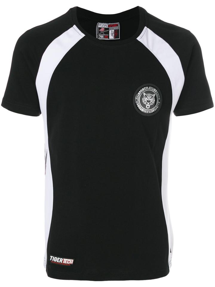 Plein Sport Tiger Panelled T-shirt - Black