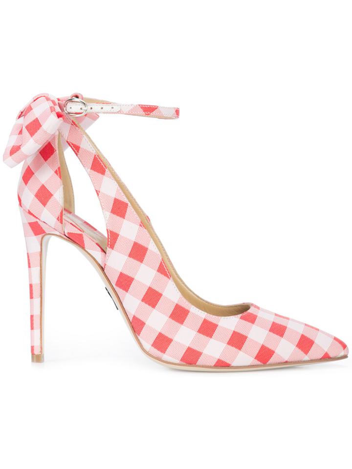 Paul Andrew Fiona Gingham Pumps - Red