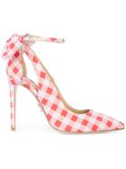 Paul Andrew Fiona Gingham Pumps - Red