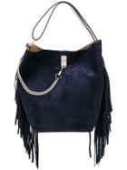 Givenchy Fringes Gv Bucket Bag - Blue