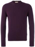 Cruciani Round Neck Jumper, Men's, Size: 48, Pink/purple, Cashmere