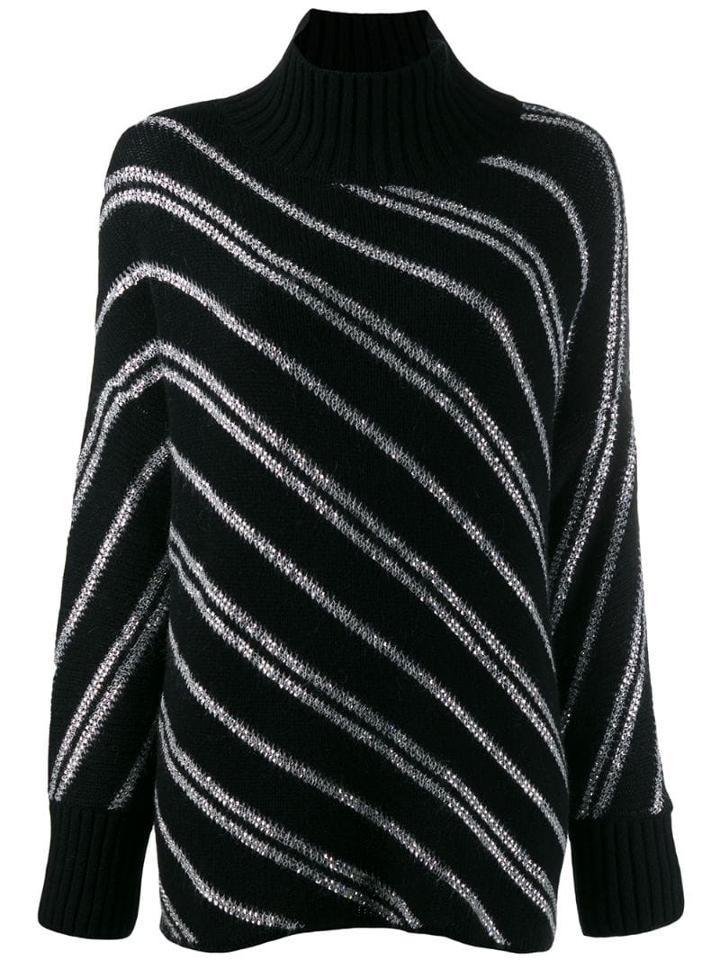 Ermanno Scervino Knitted Roll Neck Jumper - Black
