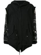 Amen - Embellished Sleeve Jacket - Women - Cotton/viscose/pvc/glass - 42, Black, Cotton/viscose/pvc/glass