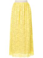 Han Ahn Soon High-waisted Scalloped Skirt - Yellow & Orange