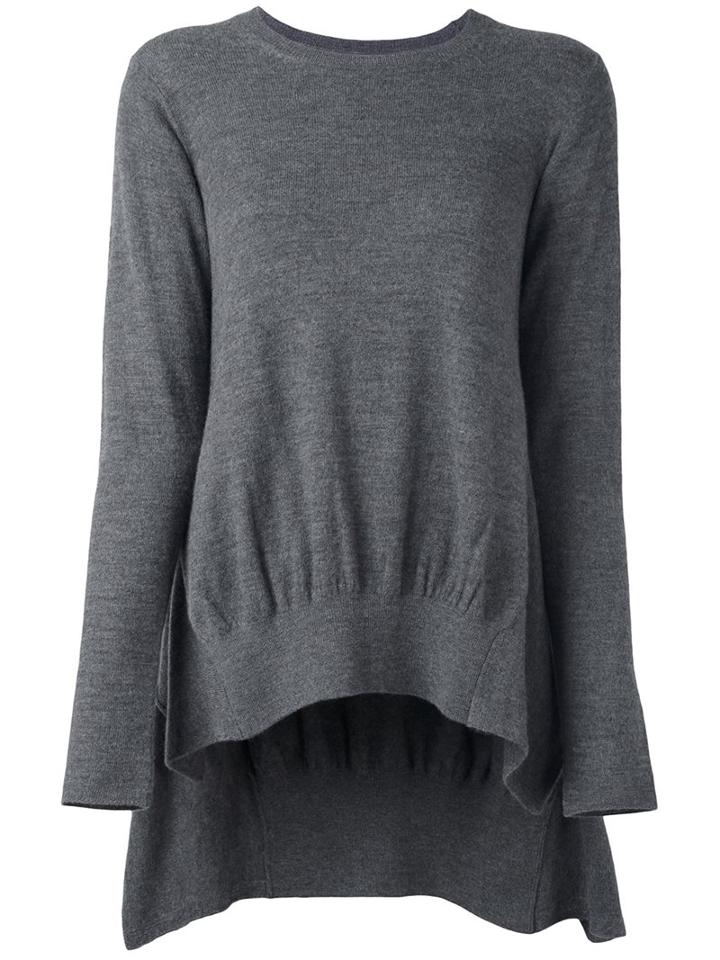 Yohji Yamamoto Round Neck Jumper, Women's, Size: 2, Grey, Cashmere/wool