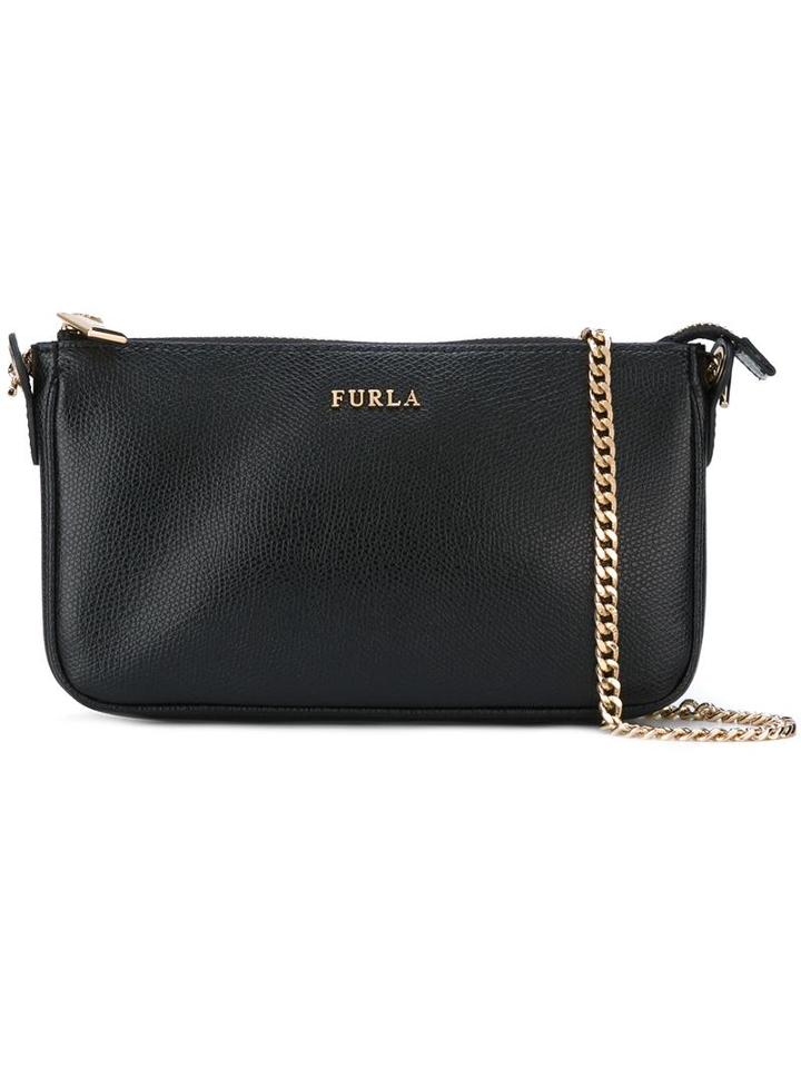 Furla Chain Strap Crossbody Bag, Women's, Black, Leather