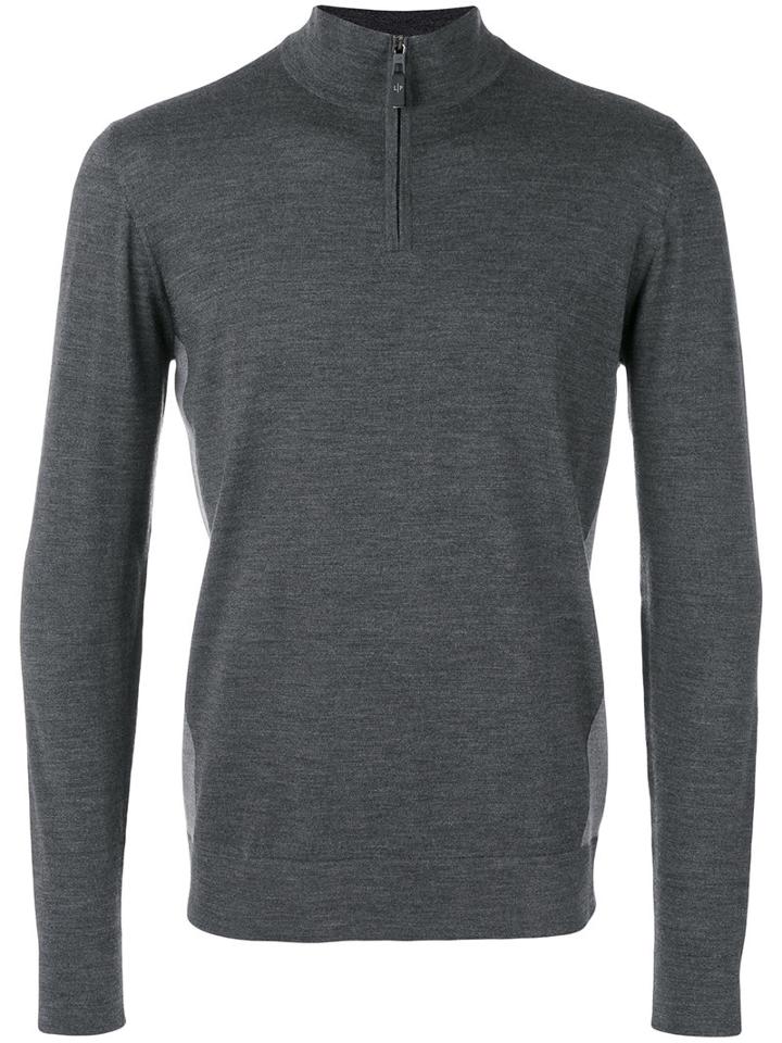 Loro Piana - Zipped Neck Sweater - Men - Virgin Wool - 54, Grey, Virgin Wool