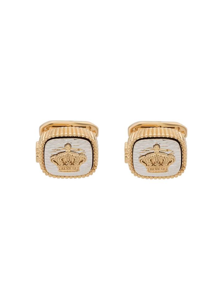 Dolce & Gabbana Crown Mounted Cufflinks - Gold