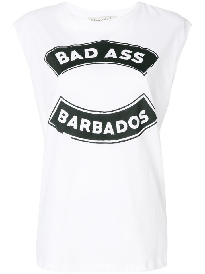 Être Cécile Bad Ass Tank Top - White