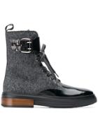 Tod's Ankle Length Combat Boots - Black