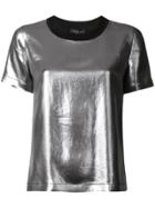 Rag & Bone Metallic Short-sleeve Top - Silver