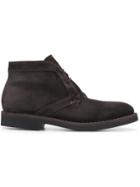 Canali Lace Up Leather Boots - Brown