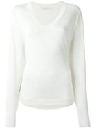 Givenchy Slit Sleeve Sweater, Women's, Size: Xs, White, Silk/wool