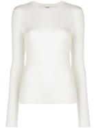 Agolde Ribbed Long-sleeved T-shirt - White
