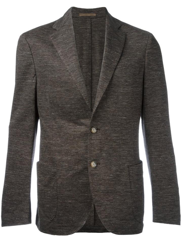 Eleventy Texture Blazer, Men's, Size: 52, Brown, Cotton/linen/flax/acetate/polybutylene Terephthalate (pbt)
