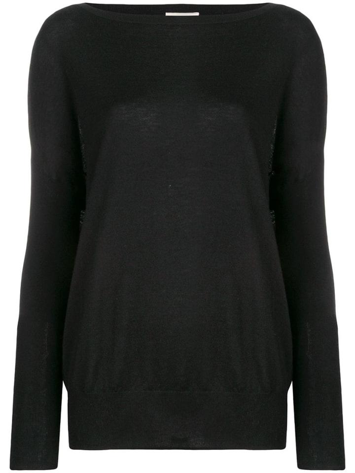 Snobby Sheep Boat Neck Sweater - Black