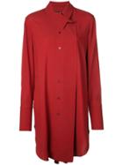 Oscar De La Renta Long Length Shirt - Red