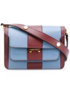 Marni - Trunk Striped Satchel - Women - Calf Leather - One Size, Pink/purple, Calf Leather